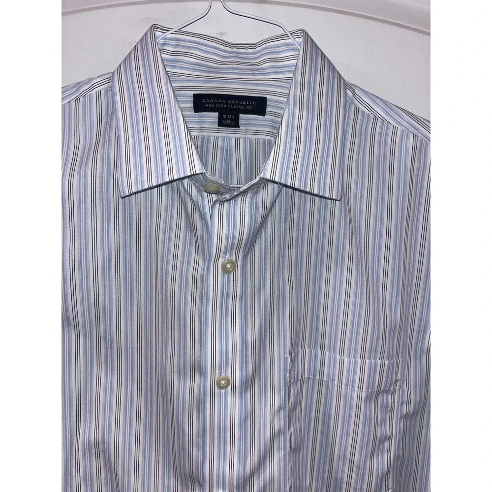 Banana Republic Men's Medium 15/15.5‎ Long Sleeve Men's Shirt Fast Shipping!